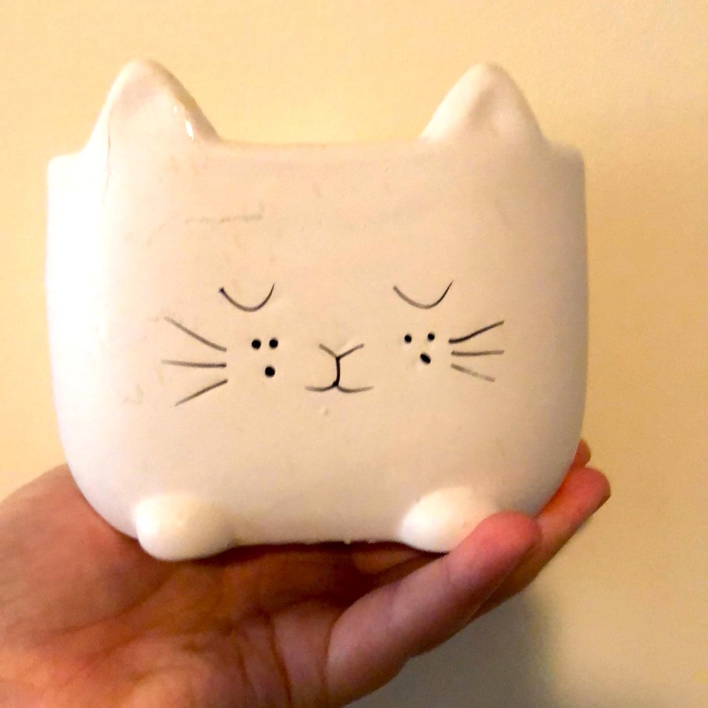 Target Kitty Cat Toothbrush Holder White Two Slots Bathroom Accessory